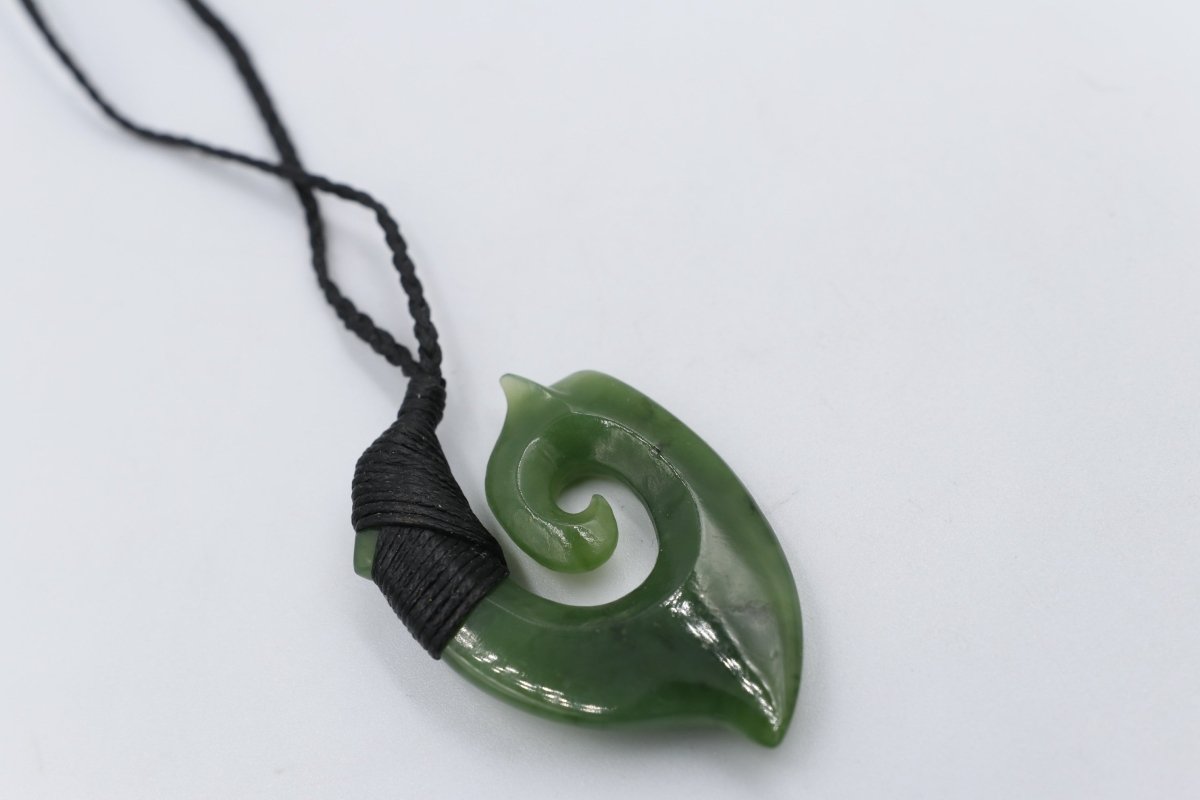 New Zealand Greenstone Fish Hook Bound WG443045
