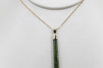 9ct Gold Set New Zealand Greenstone  SJ109