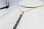 9ct Gold Set New Zealand Greenstone  SJ109
