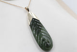 9ct Gold set New Zealand Greenstone Toki SJ15