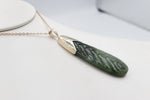 9ct Gold set New Zealand Greenstone Toki SJ15