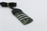 Stg Silver set New Zealand Greenstone Toki SJ08S