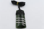 Stg Silver set New Zealand Greenstone Toki SJ08S