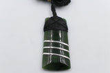 Stg Silver set New Zealand Greenstone Toki SJ08S