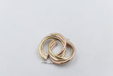 9ct Gold 3 tone crossover Earrings 200BC698/9900
