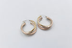 9ct Gold 3 tone crossover Earrings 200BC698/9900