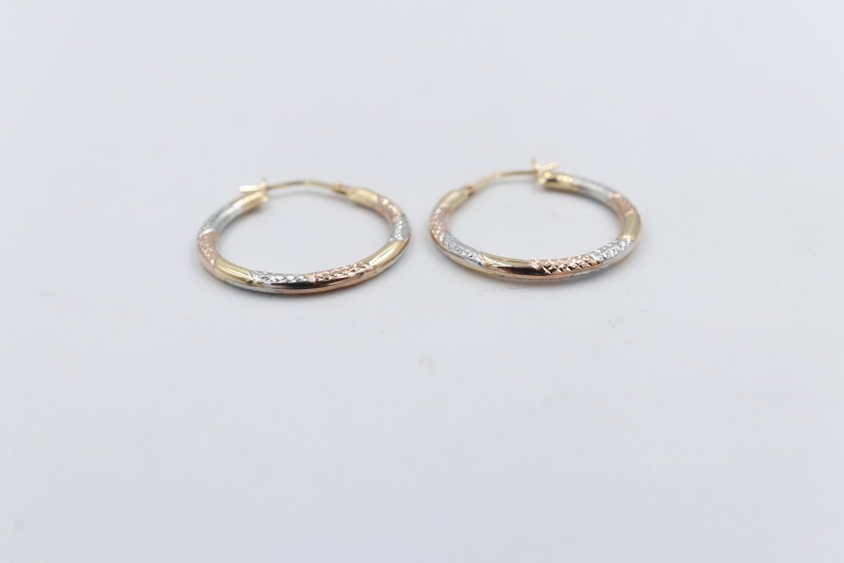 9ct Gold three tone Hoops 00OBS519901