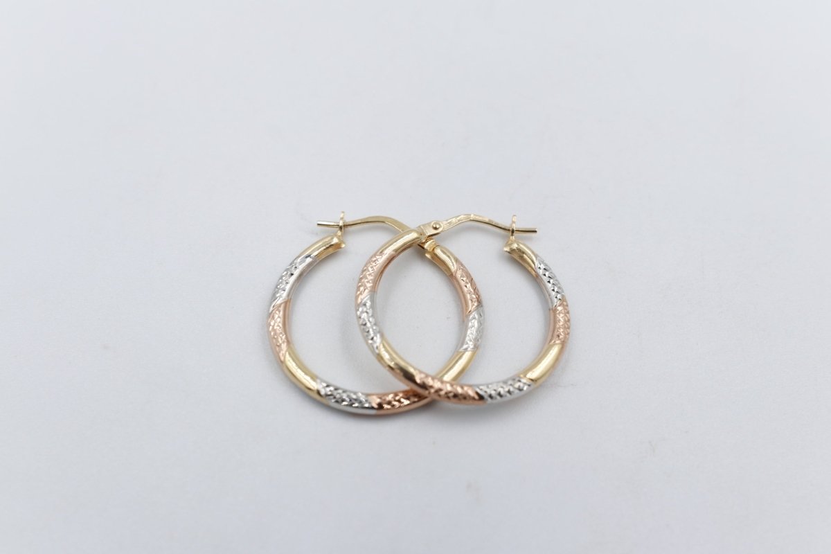 9ct Gold three tone Hoops 00OBS519901