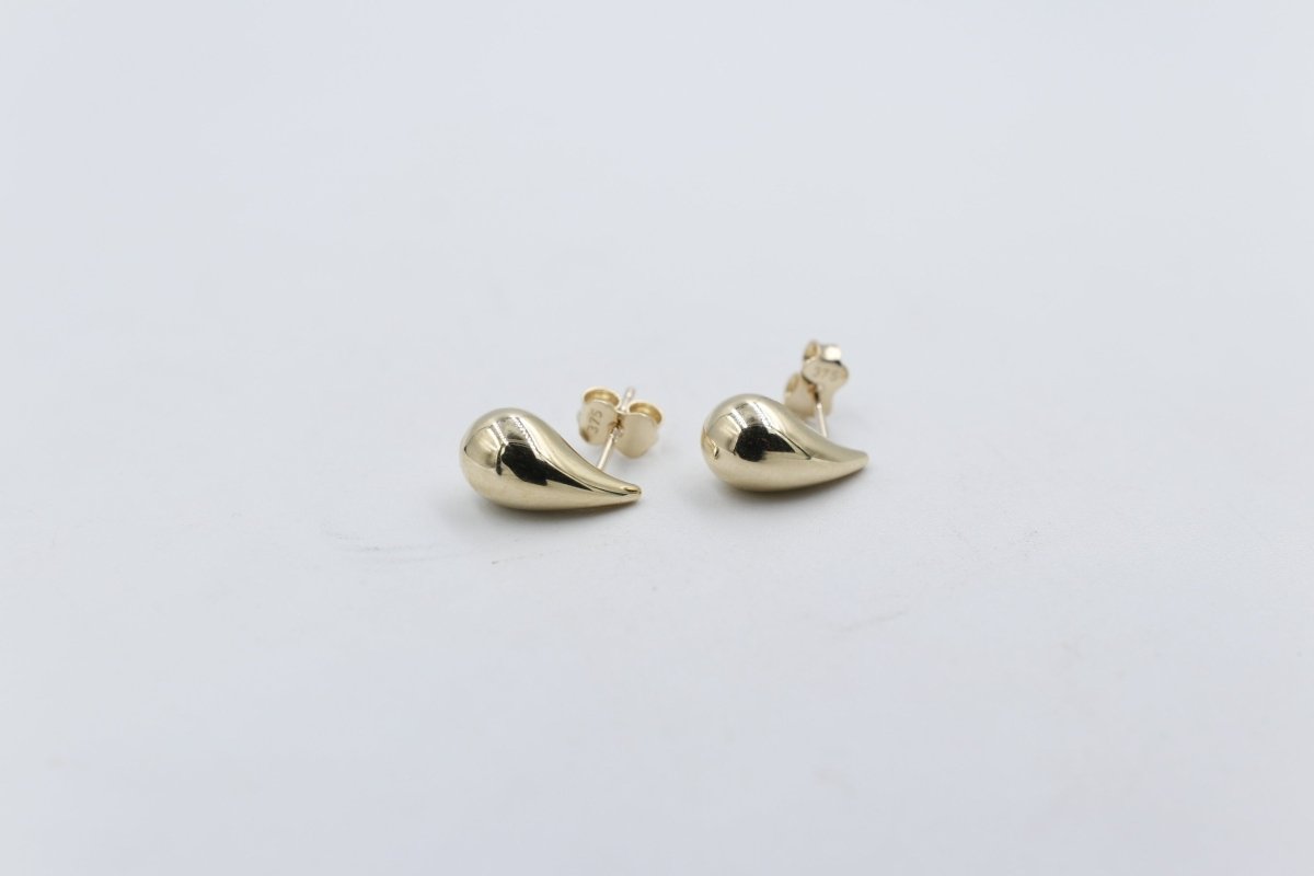 9ct Gold Tear Drop Stud Earrings