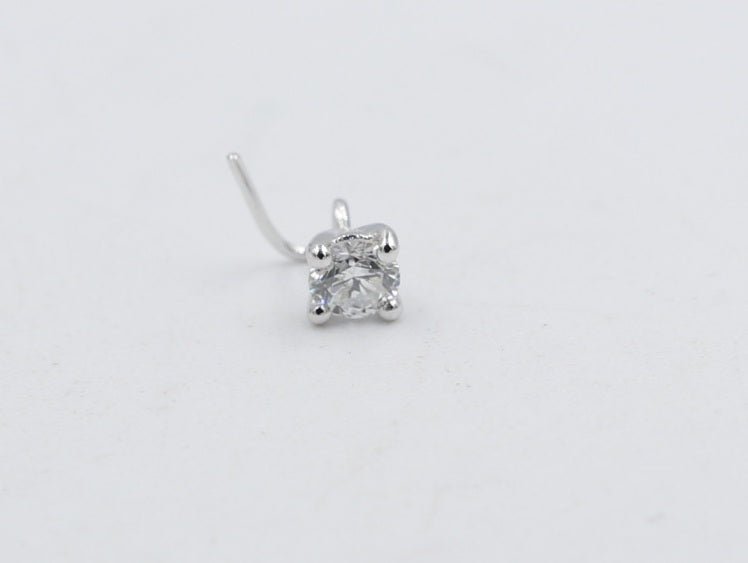 9ct White Gold Lab Grown Diamond Nose Stud 0.18ct