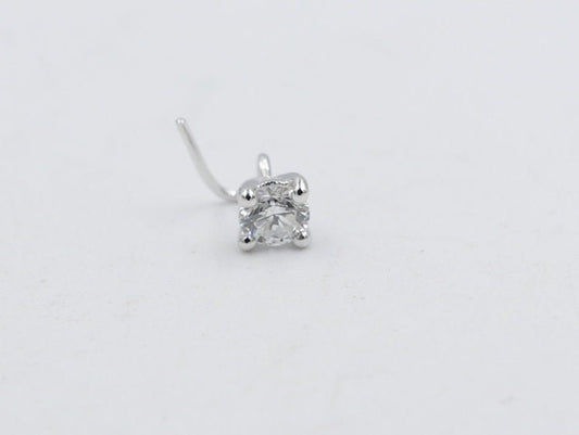 9ct White Gold Lab Grown Diamond Nose Stud 0.18ct