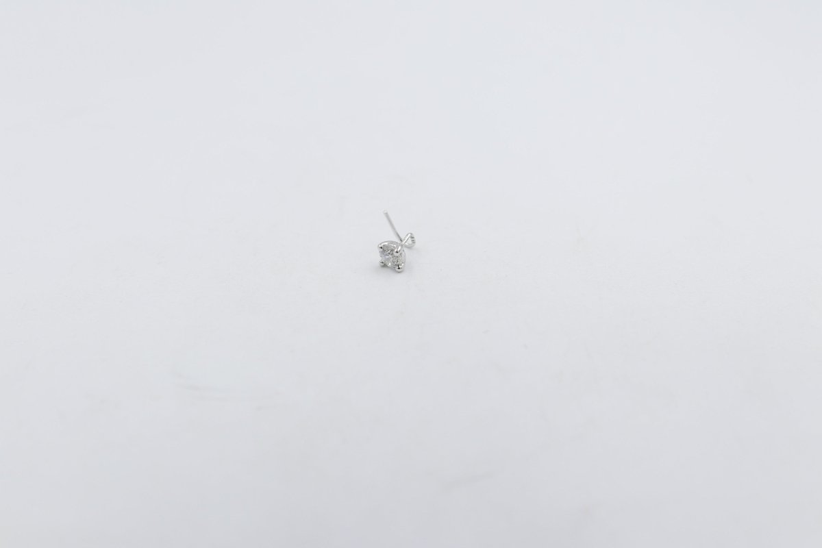 9ct White Gold Lab Grown Diamond Nose Stud 0.18ct