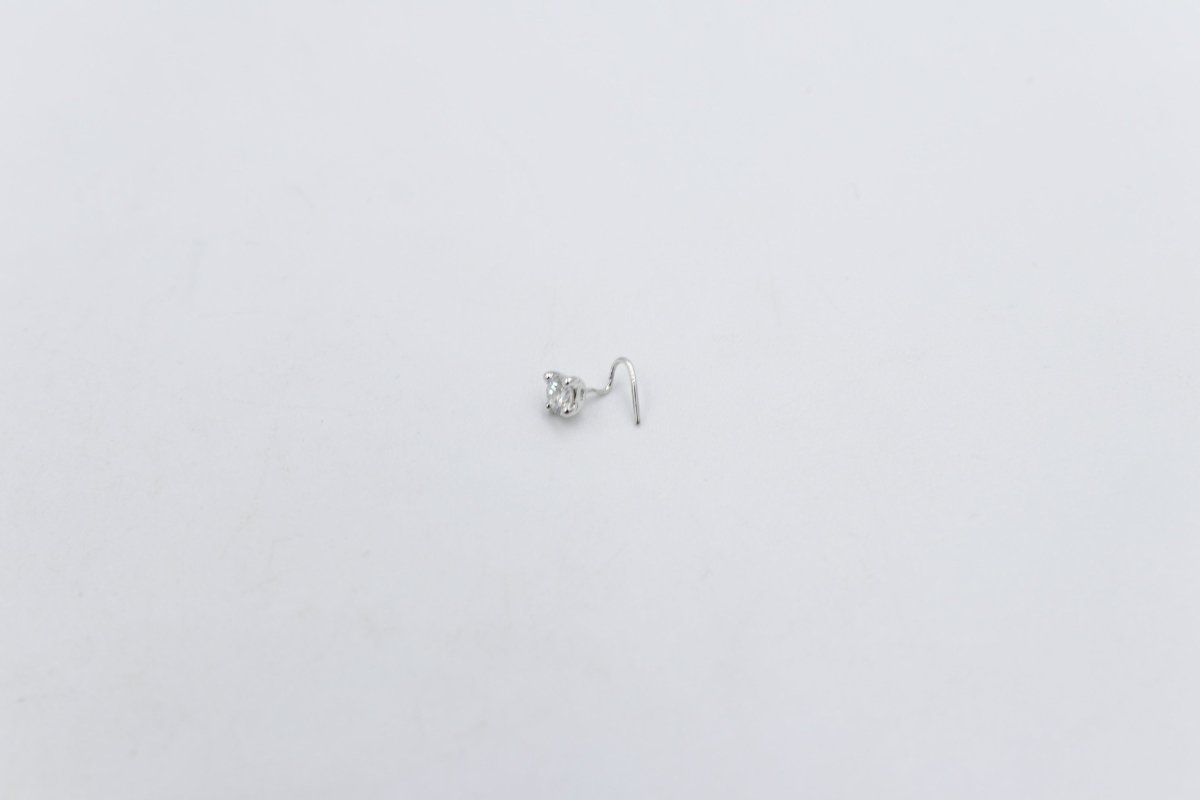 9ct White Gold Lab Grown Diamond Nose Stud 0.18ct