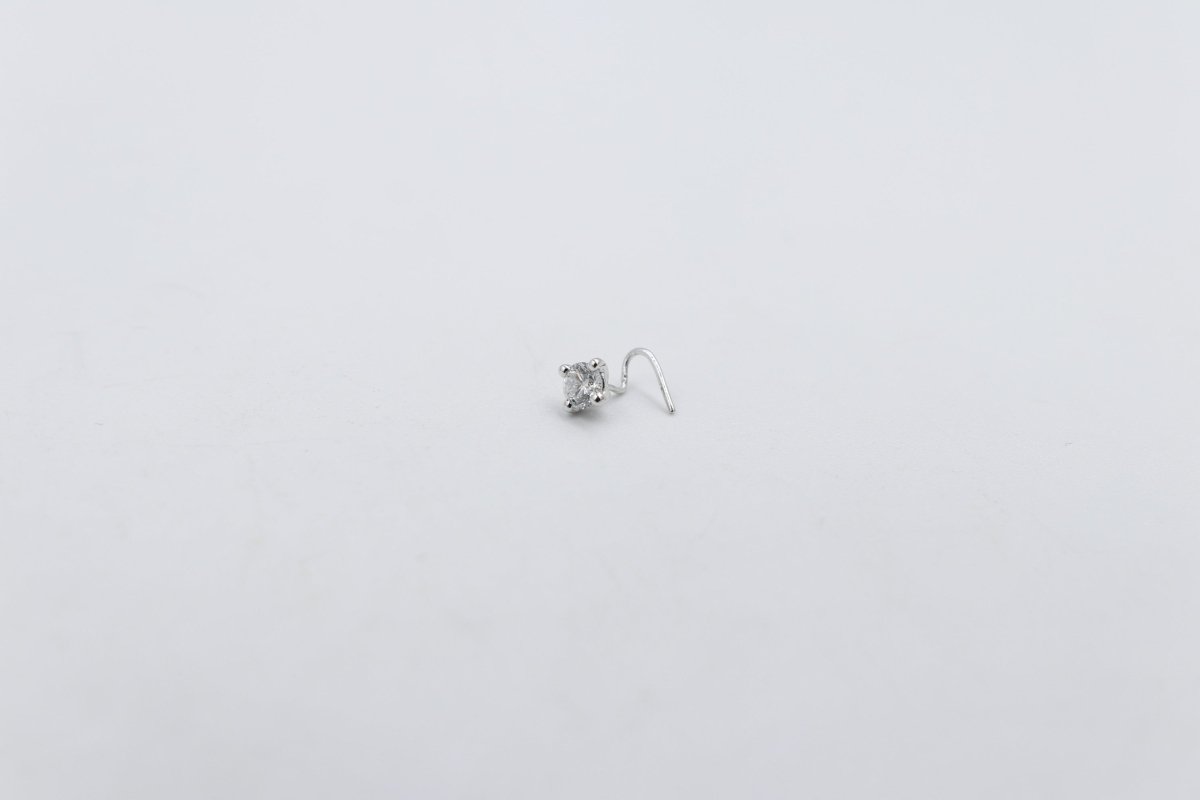 9ct White Gold Lab Grown Diamond Nose Stud 0.18ct