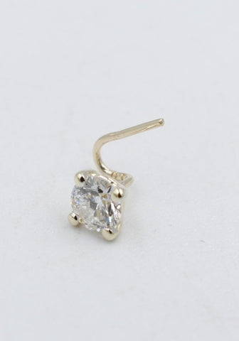 9ct Gold Lab Grown Diamond Nose Stud 0.21ct