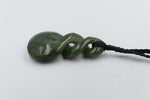 New Zealand Greenstone Double Twist Pendant GC050