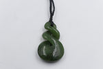 New Zealand Greenstone Double Twist Pendant GC050