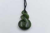 New Zealand Greenstone Double Twist Pendant GC050