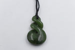 New Zealand Greenstone Double Twist Pendant GC050