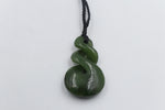 New Zealand Greenstone Double Twist Pendant GC050
