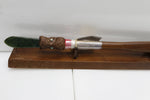 New Zealand Native Wood 21st Taiaha with base & Greenstone Blade
