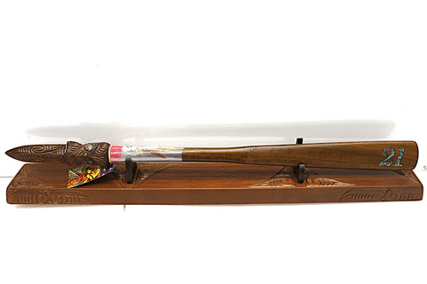 New Zealand Native Wood 21st Taiaha with base