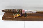 New Zealand Native Wood 21st Taiaha with base