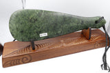 New Zealand Greenstone Mere 350 mm with Base - WGNZOMERE35