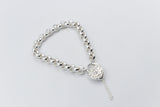 Stg Silver Handmade belcher Bracelet with Filigree Heart SYBA80