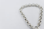 Stg Silver Handmade belcher Bracelet with Filigree Heart SYBA80