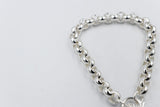 Stg Silver Handmade belcher Bracelet with Filigree Heart SYBA80