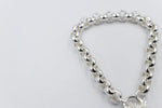 Stg Silver Handmade belcher Bracelet with Filigree Heart SYBA80