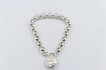 Stg Silver Handmade belcher Bracelet with Filigree Heart SYBA80