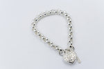 Stg Silver Handmade belcher Bracelet with Filigree Heart SYBA77