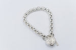 Stg Silver Handmade belcher Bracelet with Filigree Heart SYBA77