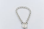Stg Silver Handmade belcher Bracelet with Filigree Heart SYBA77