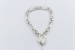 Stg Silver Handmade belcher Bracelet with Filigree Heart