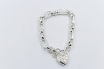 Stg Silver Handmade belcher Bracelet with Filigree Heart