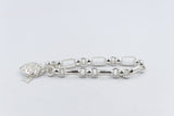 Stg Silver Handmade belcher Bracelet with Filigree Heart