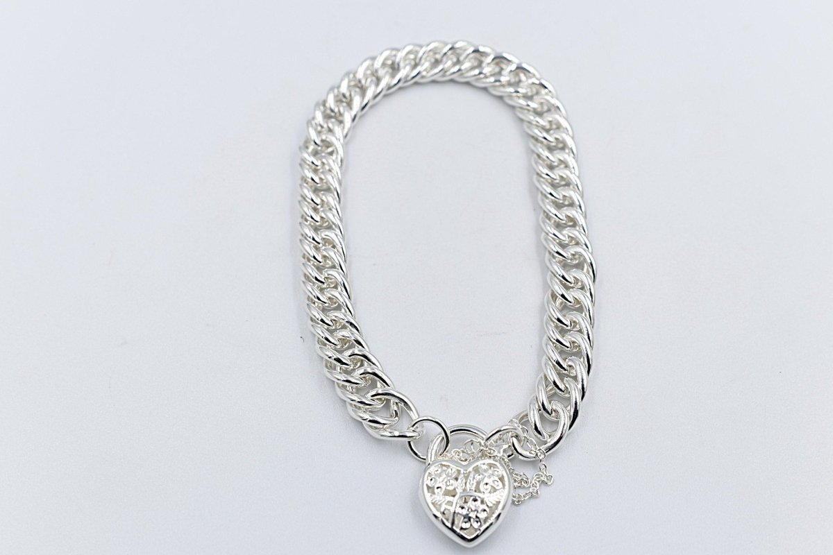 Stg Silver Handmade Double Curb Bracelet SYBA74