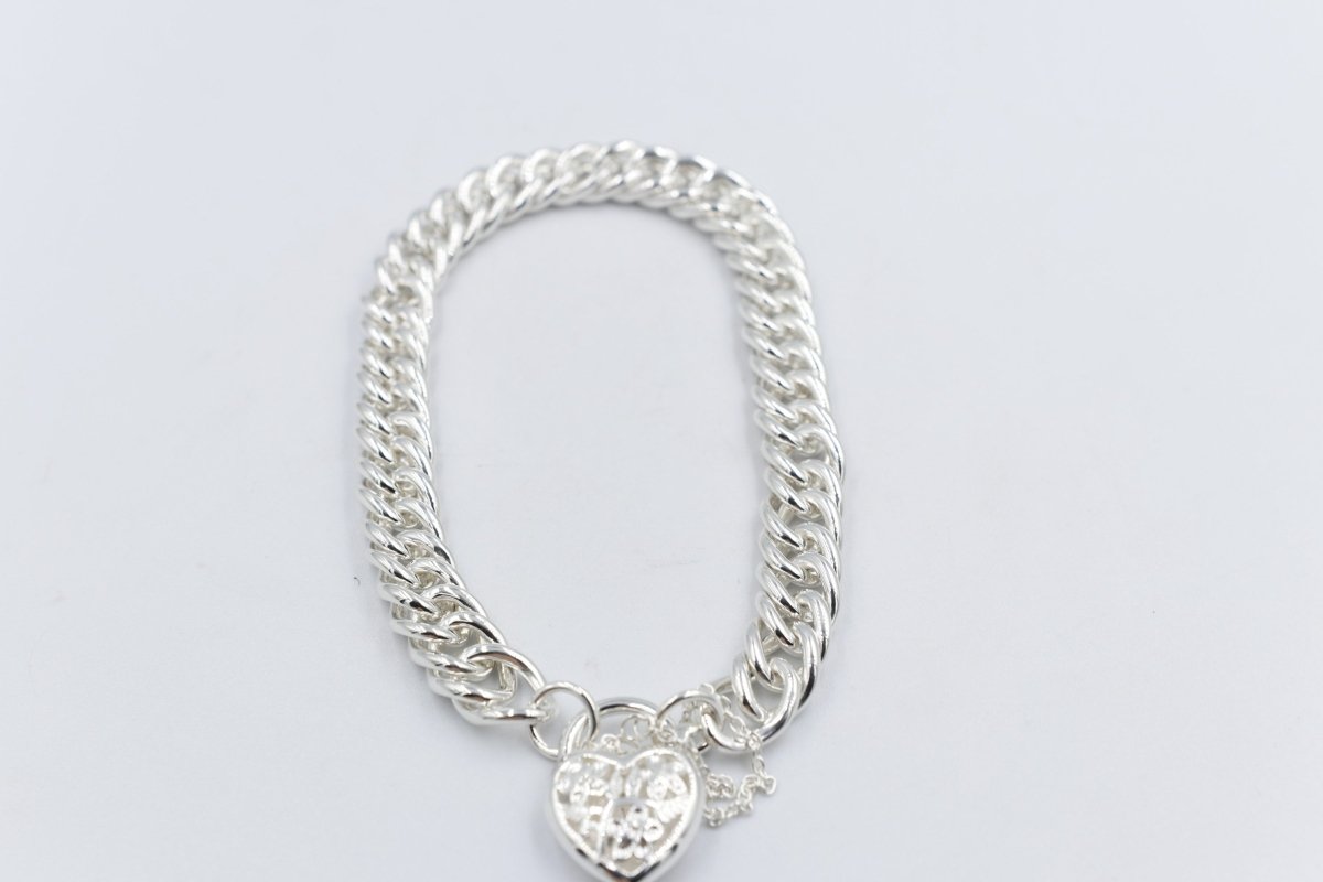 Stg Silver Handmade Double Curb Bracelet SYBA74