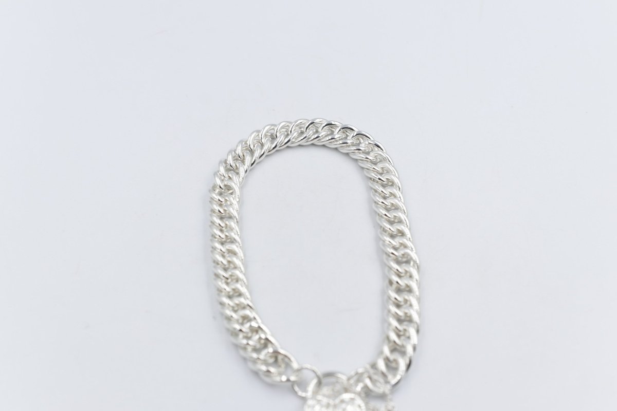 Stg Silver Handmade Double Curb Bracelet SYBA74
