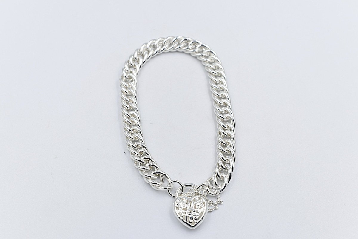 Stg Silver Handmade Double Curb Bracelet SYBA74