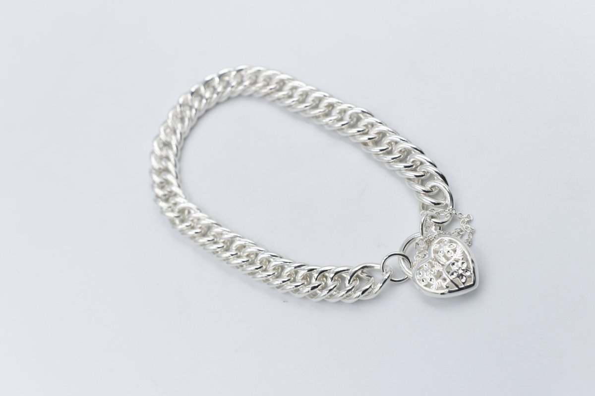 Stg Silver Handmade Double Curb Bracelet SYBA74