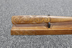 New Zealand Native Wood Taiaha with base - WM975