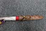 New Zealand Native Wood Taiaha with base - WM975
