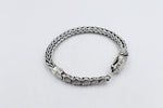 Stg Silver Heavy bracelet with Snake Clasp