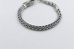 Stg Silver Heavy bracelet with Snake Clasp