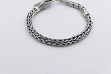 Stg Silver Heavy bracelet with Snake Clasp