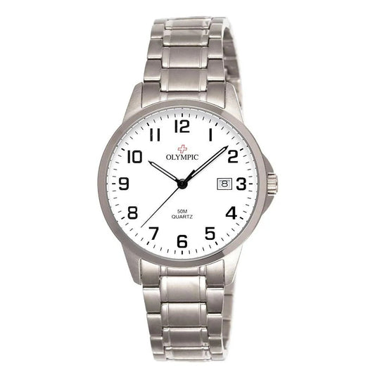 Olympic Titanium Gents White Dial  12 Index Dial 50M 26039